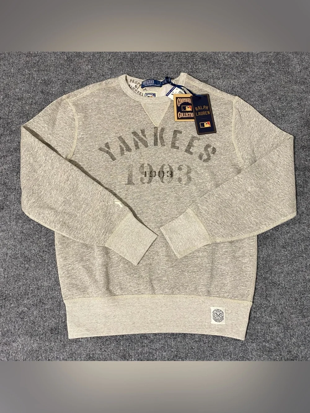 Polo Ralph Lauren x New York Yankees Vintage Fleece Mens S Crewneck Sweatshirt